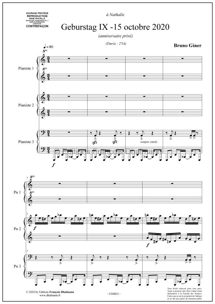 Geburstag VII, VIII , IX - Bruno Giner - Image 2