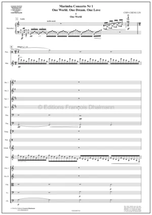 Marimba Concerto N°1. Pour marimba et orchestre symphonique – Conducteur – Chin-Cheng Lin